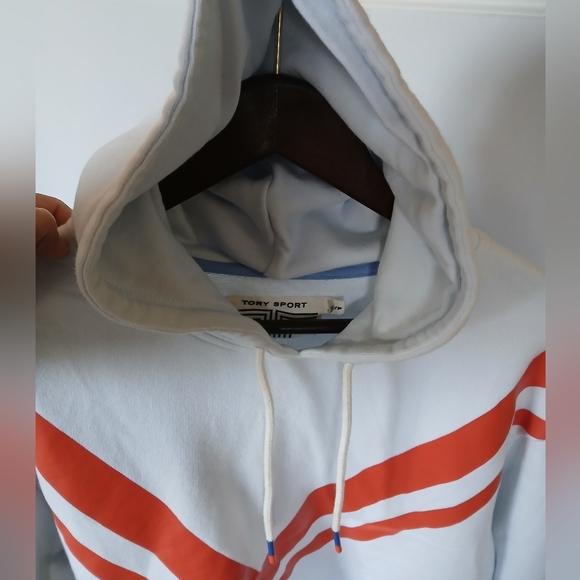 Tory Sport, French Terry Chevron Hoodie, Size S - Picture 4 of 4